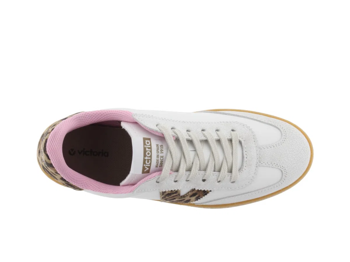 Victoria Basket Basse Berlin Ciclista Effet Cuir & Pièces en Croûte De Cuir en Contraste 1126204 pour Femme