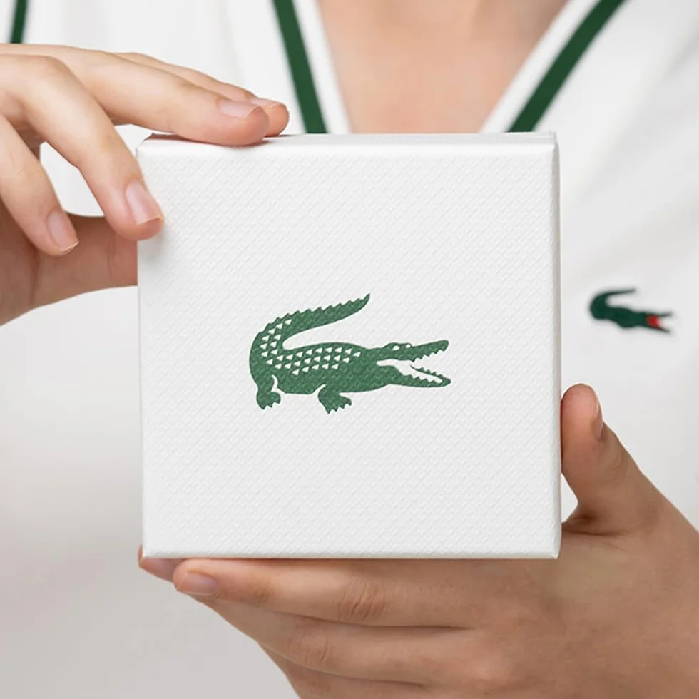 Lacoste Bracelet à maillons pour Homme Collection STENCIL en Acier inoxidable