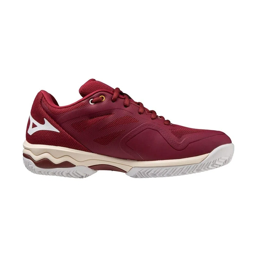 Mizuno Femmes Wave Exceed Light Clay Chaussures De Tennis Chaussure Terre Battue Rouge Foncé - Blanc