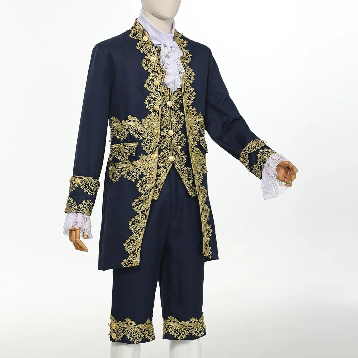 FAD-4U Costume Médiéval Manteau Victorien pour Homme Style Rococo Steampunk Gothique Prince Manteau Costume Mariage invités Makeup Party