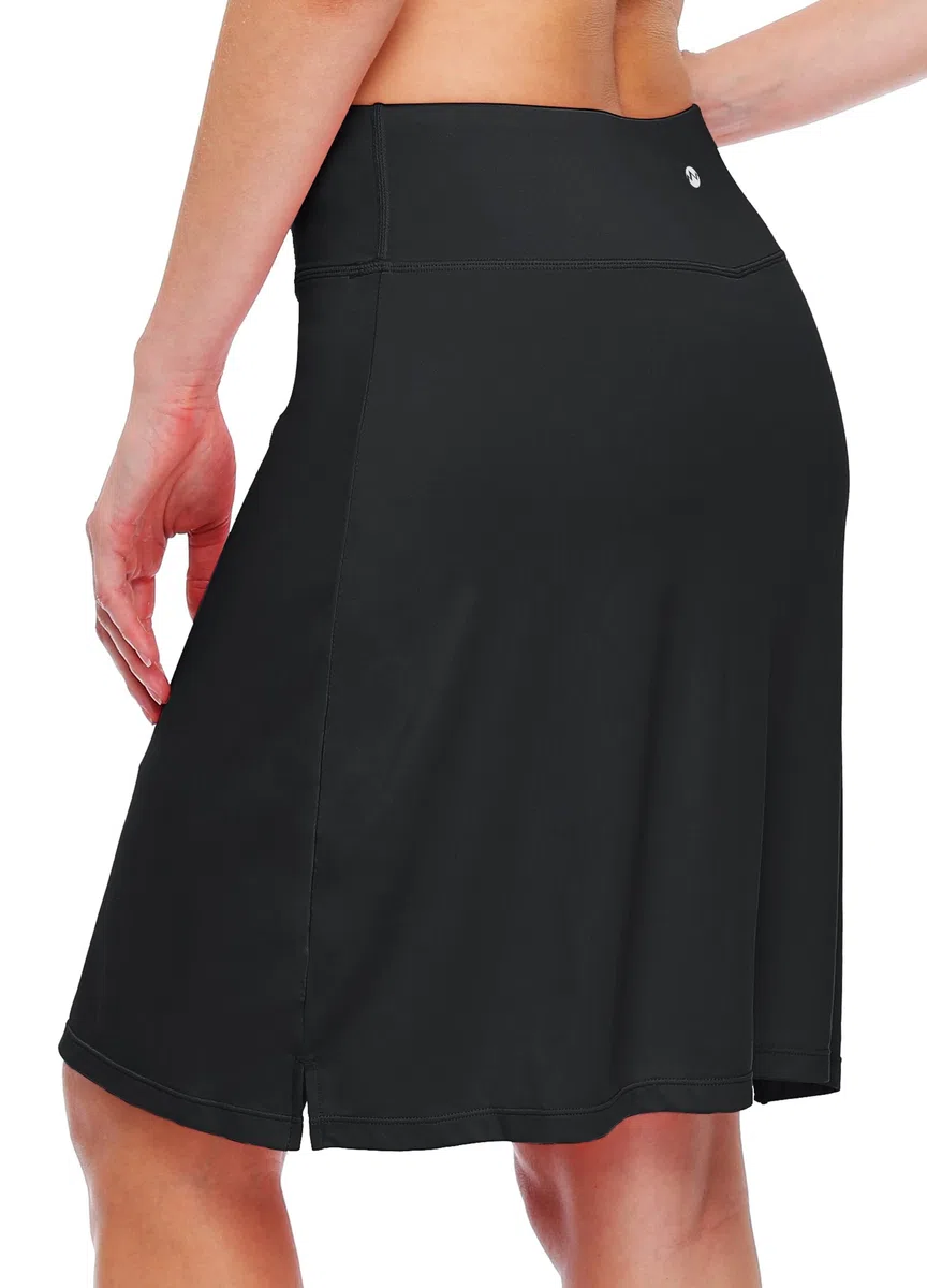 WILLIT Jupes de golf pour femme, longueur genou, style sportif, tendance, décontracté, avec poche, protection UVA