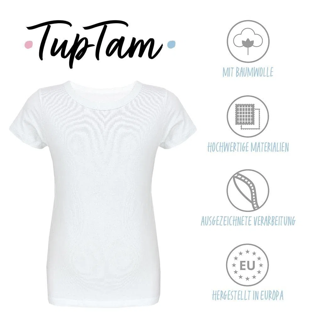 TupTam Maillot de Corps Enfant Lot de 5 Débardeurs Garçon Manches Courtes 100% Coton