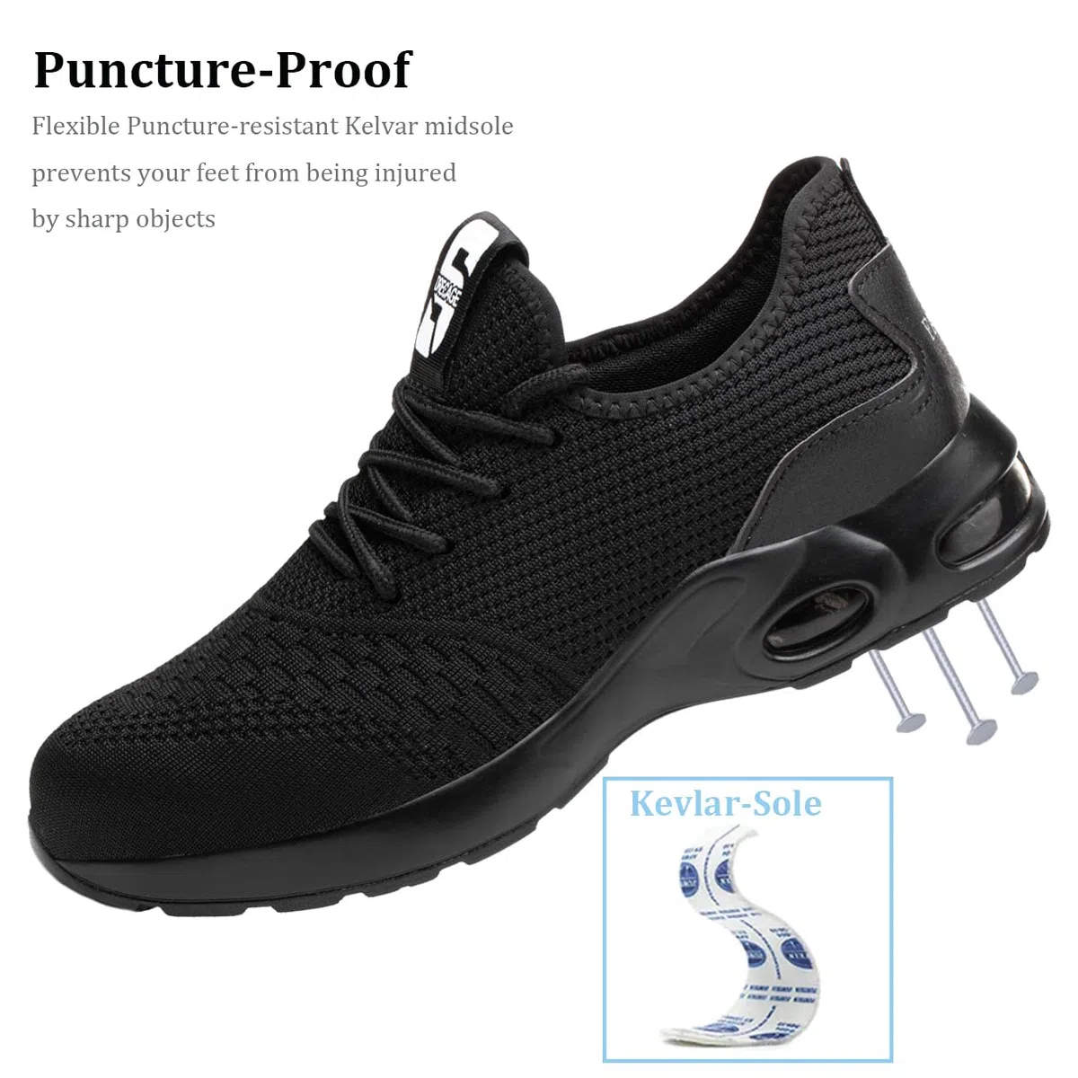 Chaussure de Securité Homme Femme Legere Baskets Securite Chaussure de Travail Vec Embout de Protection en Acier Chaussure de Chantier