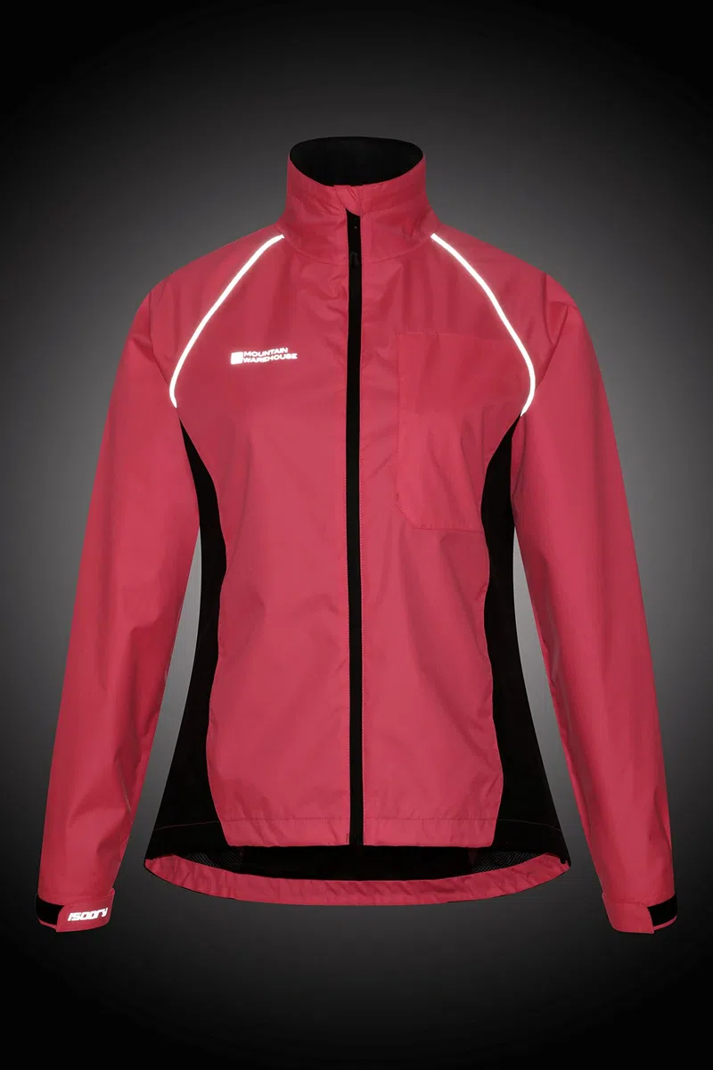 Mountain Warehouse Veste Imperméable Adrenaline Femme - Veste Respirante, Coutures Imperméables, Veste Pluie Réfléchissante - Cyclisme, Printemps été