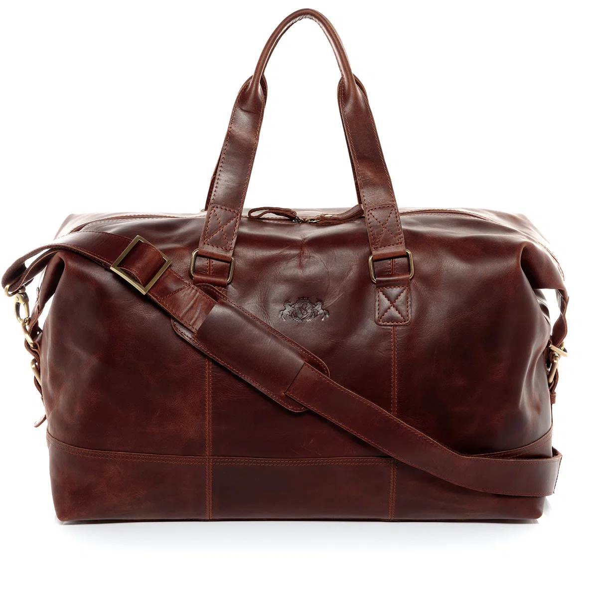 SID & VAIN Sac de Voyage Cuir véritable Yale fourre-Tout Besace Week-End Vacances 50 cm Grand pour Hommes et Femmes Sac Sport Bagages Cabine à Main