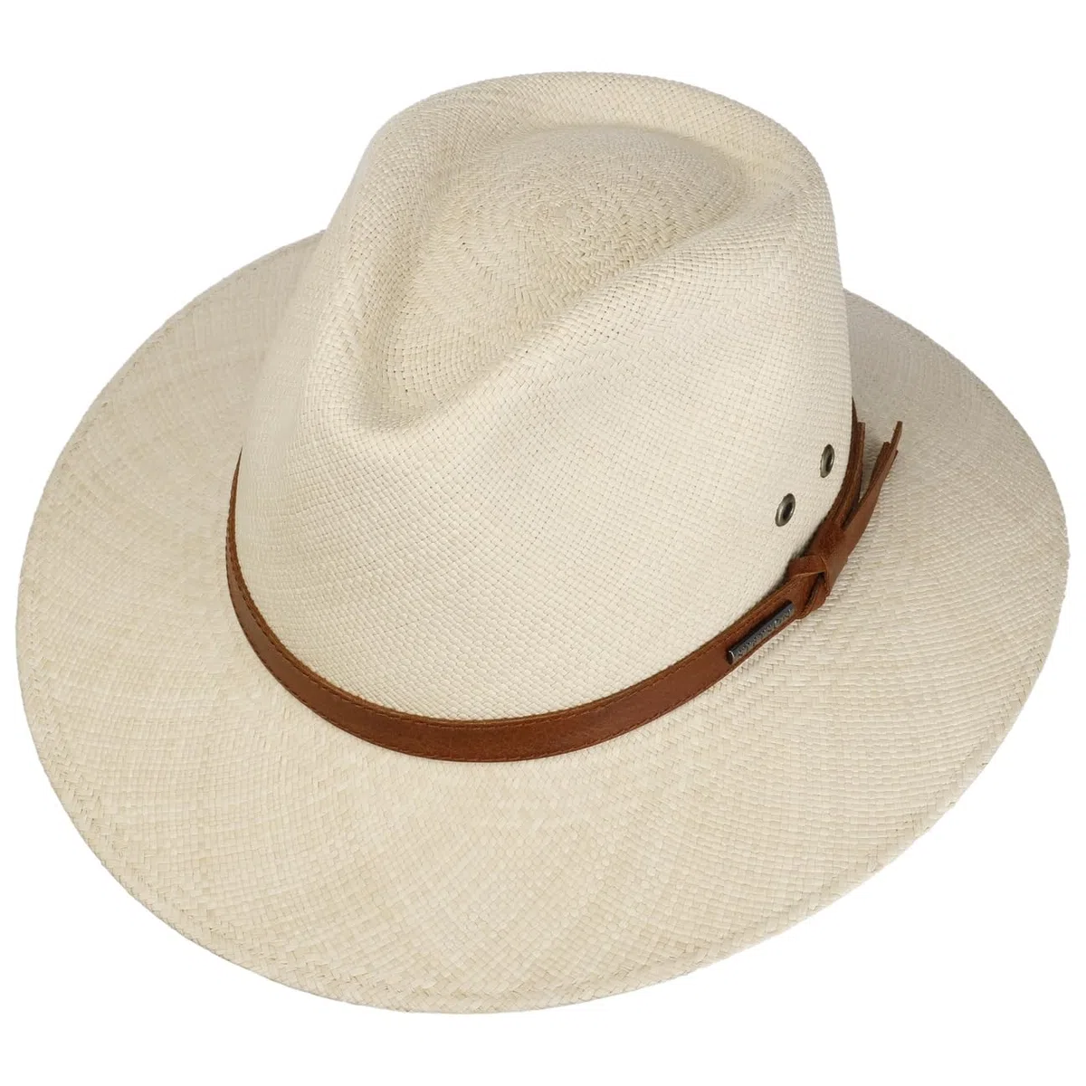 Stetson Chapeau Panama Classic Brisa Traveller Femme/Homme - Made in Ecuador D'Ete en Paille de Soleil avec Bandeau Cuir Printemps-ete Printemps Ete
