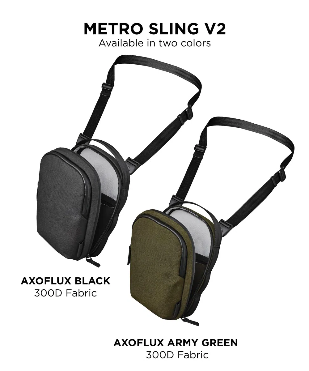 ALPAKA Metro Sling V2 – Sac Bandoulière Compact EDC Déperlant avec Attache-Clés MOD, 6 Poches, Sangle Réglable