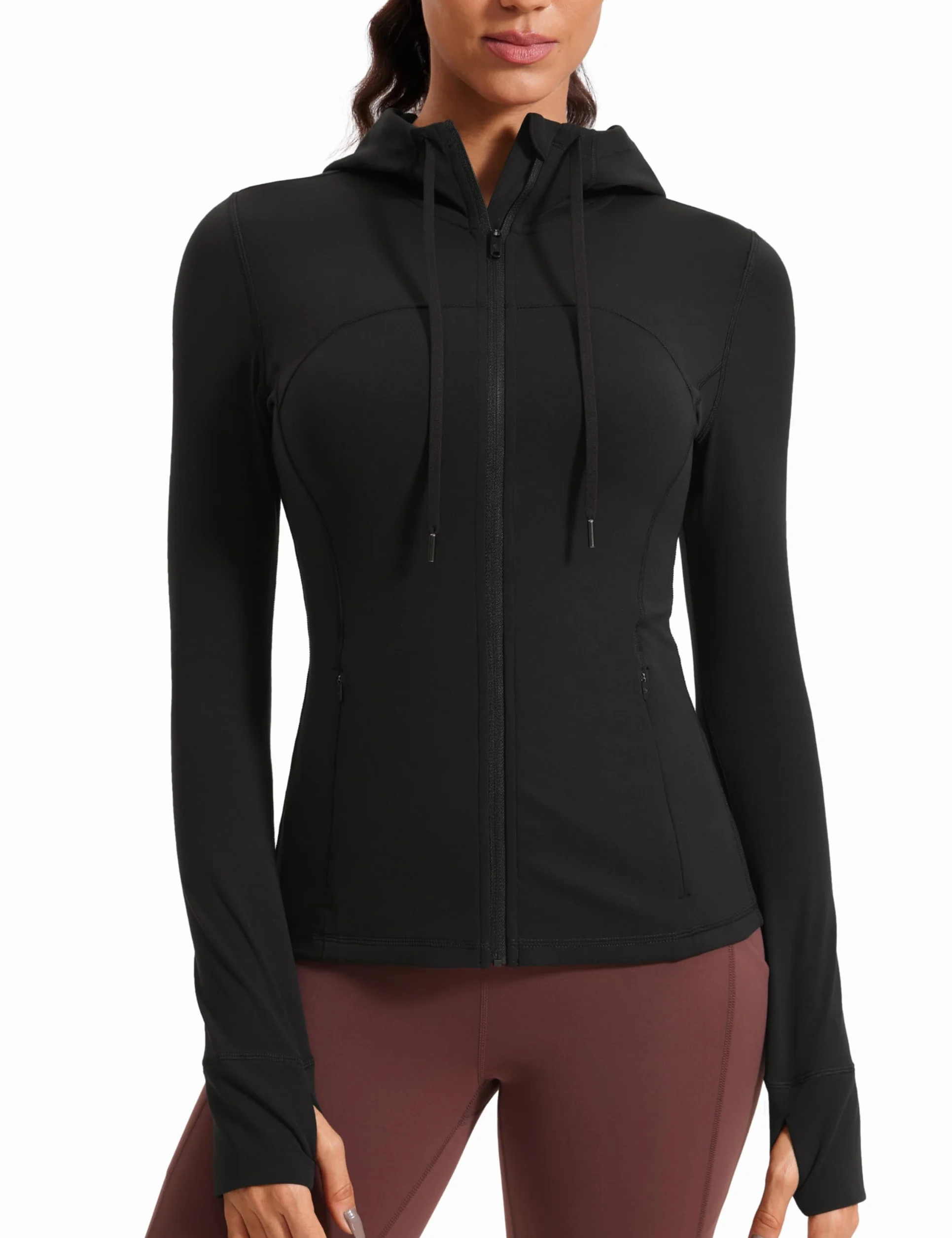 CRZ YOGA Veste d'entraînement à capuche zippée pour femme