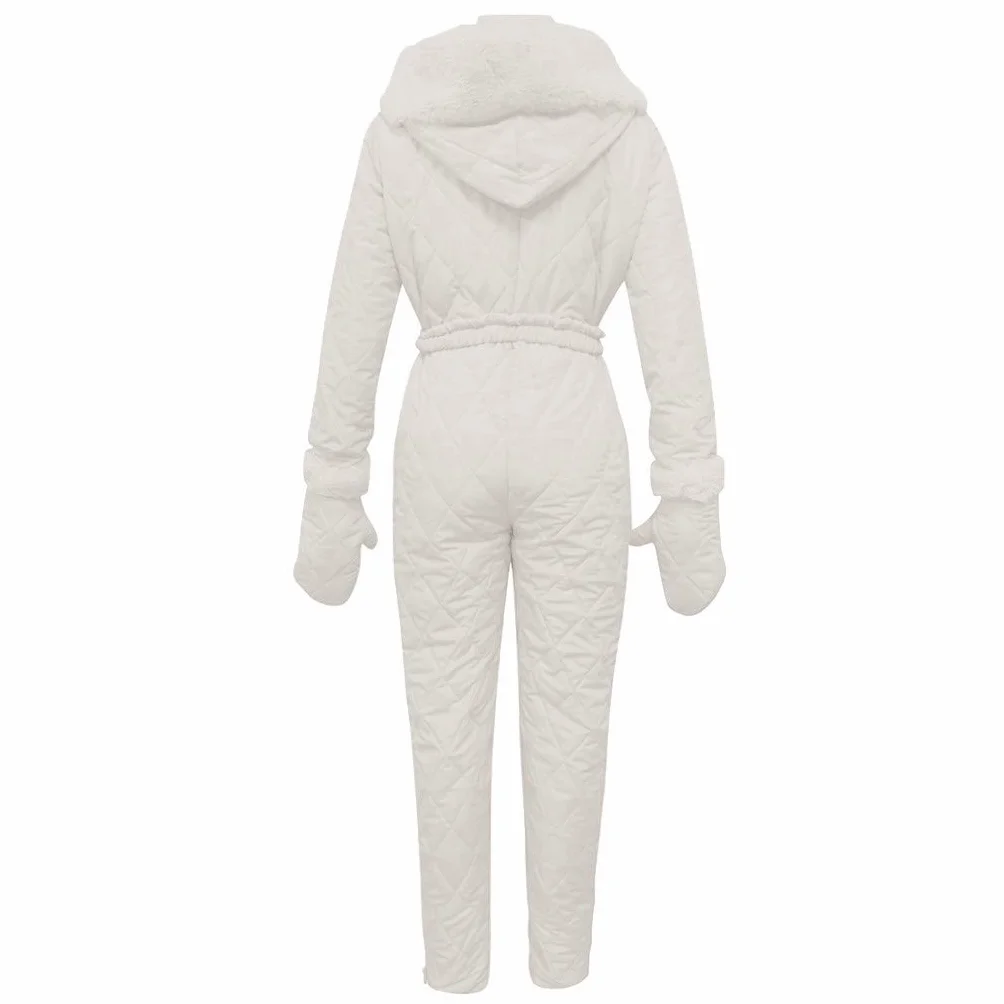 Combinaison de ski une pièce pour femme – Combinaison de neige d'extérieur coupe-vent, imperméable, respirante et chaude – Combinaison de ski à capuche – Pour sports de plein air, manteau de planche à