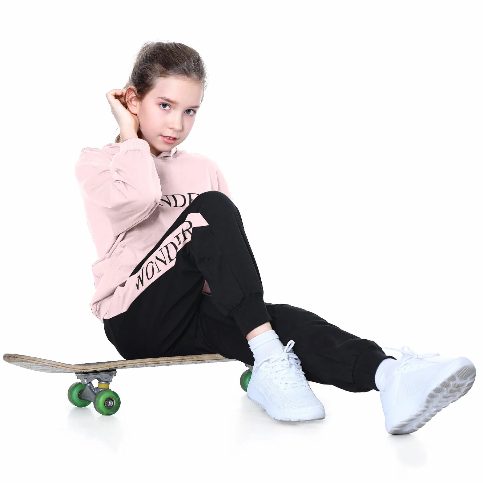 Survêtement Ensemble Fille Costumne Sport Jogging Sweat-Shirt Encapuchonné Pull + Pantalon de Sport Hoodies 2 Pièces Vêtement d'automne Printemps