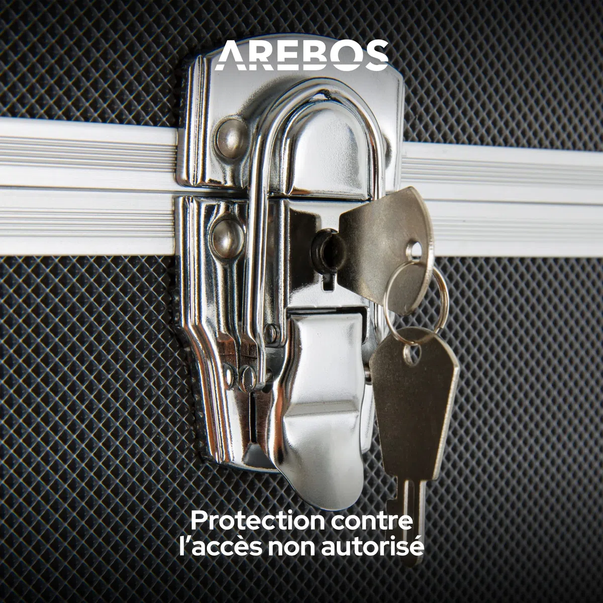 Arebos Lot de 3 valises de rigides | 50L volume total | verrouillable | boîte à outils | rangement | voyage | poignée télescopique