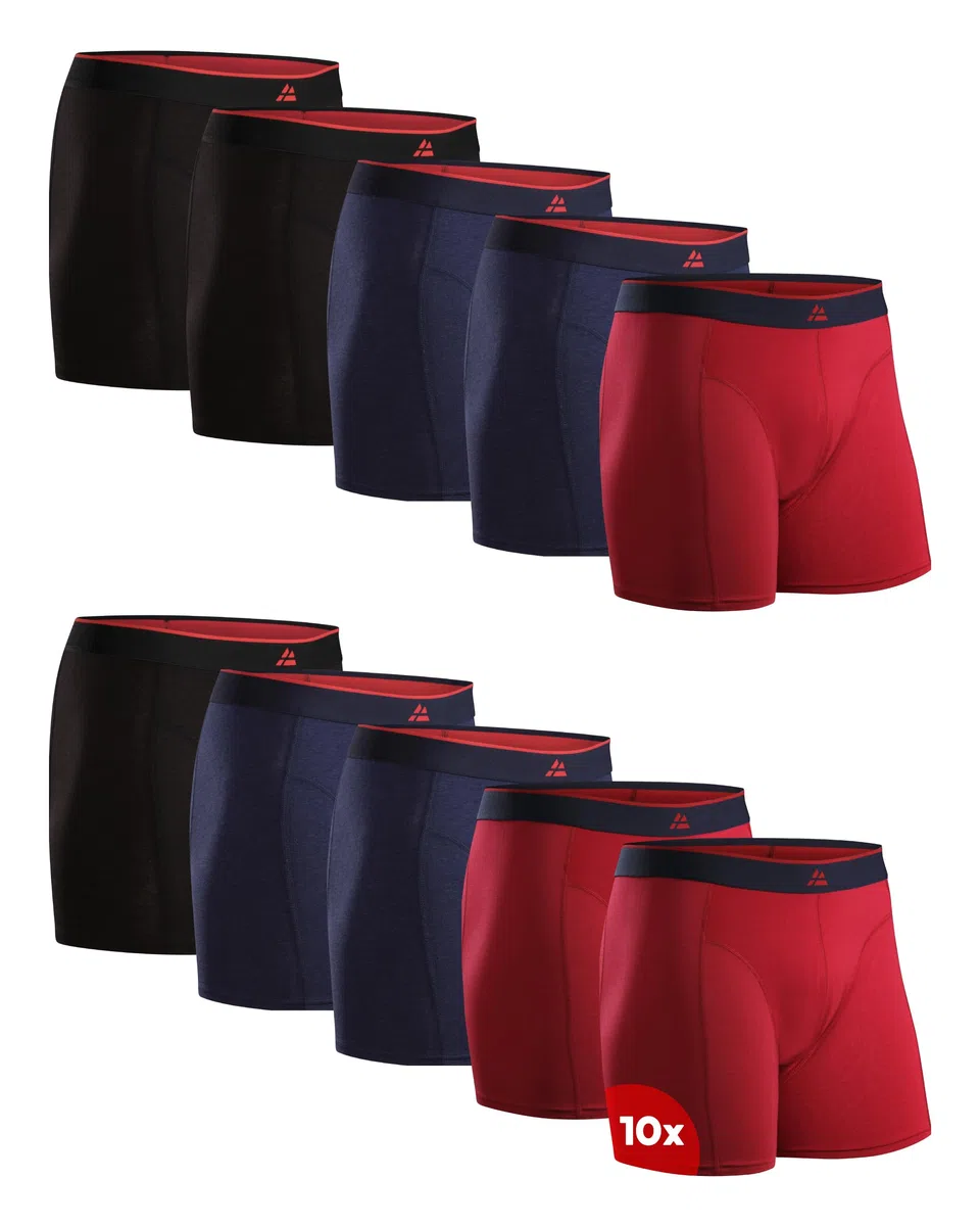 DANISH ENDURANCE Boxers en Bambou pour Hommes, sous-vêtements Respirants, Caleçons Antibactériens Doux, avec ou sans Braguette, Lot de 6 ou 10