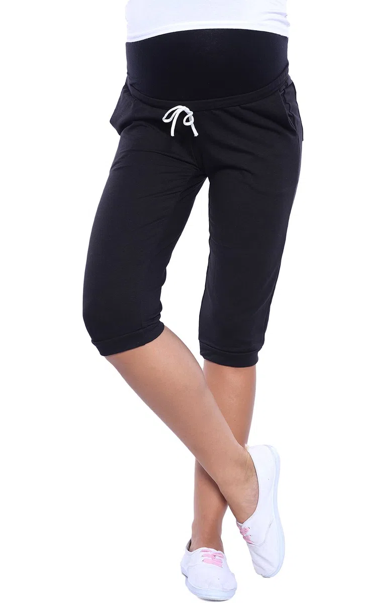 MijaCulture Vêtements de Maternité/Pantalons de Maternité Capri Pantalons Capri Détendus 4090