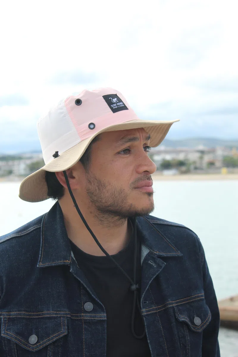 Surf Monkey Boonie Hat Imperméable avec cordon pour homme/femme Taille unique Polyester recyclé